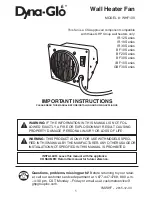 Preview for 1 page of Dyna-Glo WHF100 Important Instructions Manual