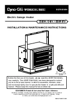 Preview for 1 page of Dyna-Glo Workhorse EG7500WH Installation & Maintenance Instructions Manual