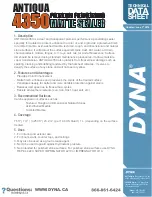 Preview for 1 page of Dyna ANTIQUA 4350 Technical Data Sheet