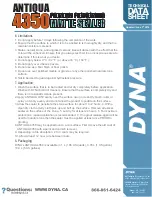 Preview for 2 page of Dyna ANTIQUA 4350 Technical Data Sheet