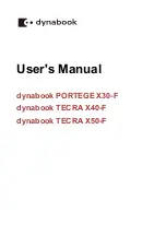 dynabook PORTEGE X30-F User Manual предпросмотр