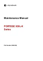 dynabook Portege X30L-K Series Maintenance Manual предпросмотр