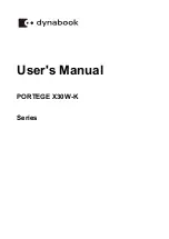 Предварительный просмотр 1 страницы dynabook PORTEGE X30W-K Series User Manual