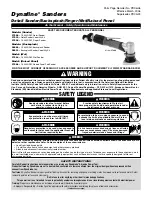 Preview for 1 page of Dynabrade 57900 Safety, Operation And Maintenance