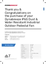 Preview for 2 page of DYNABREEZE FA-26144 Instructions & User'S Manual