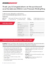 Preview for 2 page of DYNABREEZE FA-29114 Instruction User Manual & Warranty