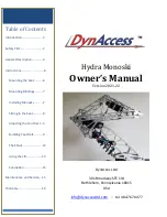 DynAccess Hydra Monoski Owner'S Manual preview