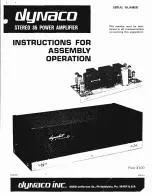 DYNACO Dynakit ST35 Instructions For Assembly And Operation Manual preview