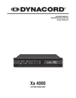 Preview for 1 page of Dynacord Amp Xa 4000 Owner'S Manual