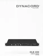 Предварительный просмотр 1 страницы Dynacord CLS 222 - Datasheet