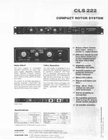 Предварительный просмотр 2 страницы Dynacord CLS 222 - Datasheet