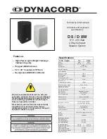 Preview for 1 page of Dynacord D 8 Specifications