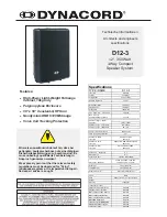 Предварительный просмотр 1 страницы Dynacord D12-3 Architects And Engineers Specifications