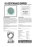 Dynacord DL 94 A Specification Sheet preview