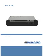 Предварительный просмотр 1 страницы Dynacord DPM 8016 Operation Manual