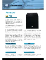 Dynacord FORUM LINE F12 Brochure & Specs preview