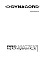 Dynacord PROMATRIX System Reference Manual preview