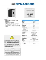 Dynacord SUB 1.18 Datasheet предпросмотр