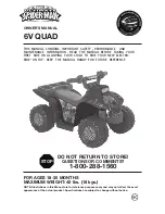 Preview for 1 page of Dynacraft 6V QUAD Owner'S Manual