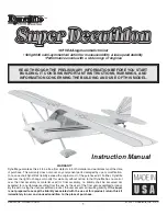 Preview for 1 page of Dynaflite super decathlon Instruction Manual