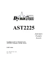 DynaGen AST2225 Installation And User Manual preview