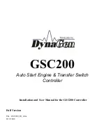 DynaGen GSC200 Installation And User Manual предпросмотр