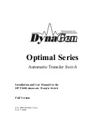 Preview for 1 page of DynaGen OPT2600-2-120/240V Installation And User Manual