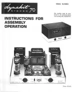 Preview for 1 page of Dynakit stereo 70 Instructions For Assembly And Operation Manual