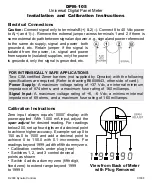 Dynalco DPM-105 Installation And Calibration предпросмотр