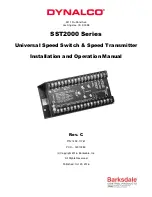 Preview for 1 page of Dynalco SST-2000H Installation And Operation Manual