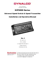 Dynalco SST-2200A Installation And Operation Manual предпросмотр