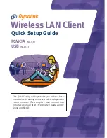 Preview for 1 page of Dynalink Wireless LAN Client PCMCIA WLC030 Quick Setup Manual