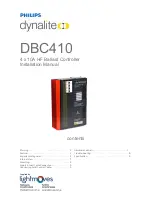 Preview for 1 page of Dynalite DBC410 Installation Manual