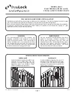 DynaLock 2013 Installation Instructions предпросмотр