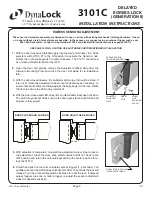 Preview for 8 page of DynaLock 3101C Installation Instructions Manual