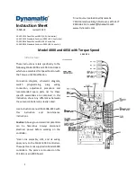 Предварительный просмотр 1 страницы Dynamatic 15-539-14 Instruction Sheet