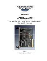 Предварительный просмотр 1 страницы Dynamic Engineering cPCIRepeat32 User Manual