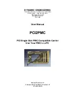 Dynamic Engineering PCI2PMC User Manual preview