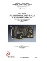 Предварительный просмотр 1 страницы Dynamic Engineering PCIeBiSerialDb37-BA22 User Manual