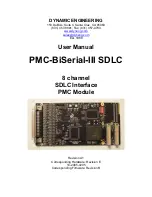 Dynamic Engineering PMC-BiSerial-III SDLC User Manual preview