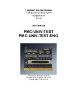 Dynamic Engineering PMC-UNIV-TEST User Manual предпросмотр