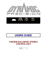 Dynamic Precision BPC 7.3 User Manual preview