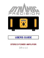 Preview for 1 page of Dynamic Precision DPA 6.4 User Manual