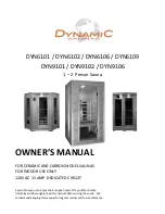 Dynamic Saunas DYN6101 Owner'S Manual preview