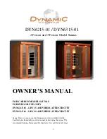 Dynamic Saunas DYN6215-01 Owner'S Manual preview