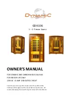 Dynamic Saunas GDI6106 Owner'S Manual preview