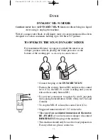 Preview for 11 page of Dynamic MX-91 User Manual