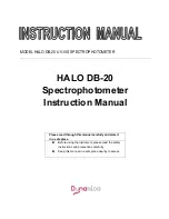 Предварительный просмотр 1 страницы Dynamica HALO DB-20 Instruction Manual