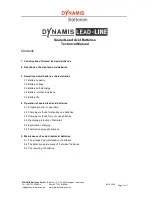 Dynamis lead-line Technical Manual preview