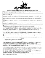 Dynamite DYN4073 Installation And Operation Manual preview